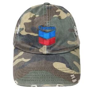 District Threads Baseball Cap Green Camo OSFM Distressed Chevron Salt Lake Hat